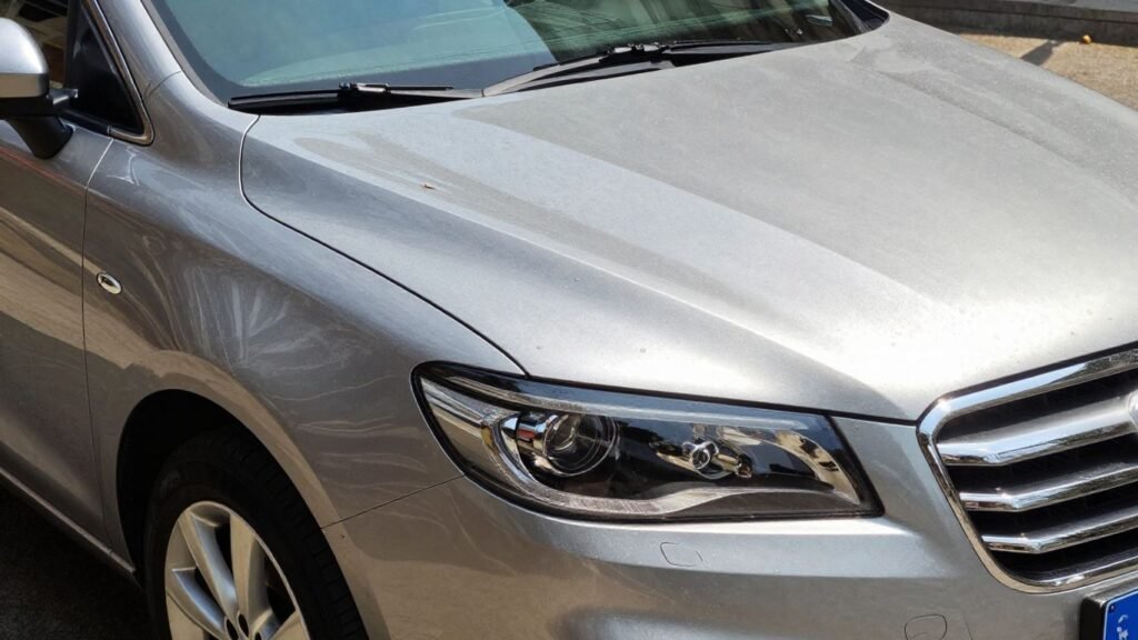 Shiny, clean car after detailing service.